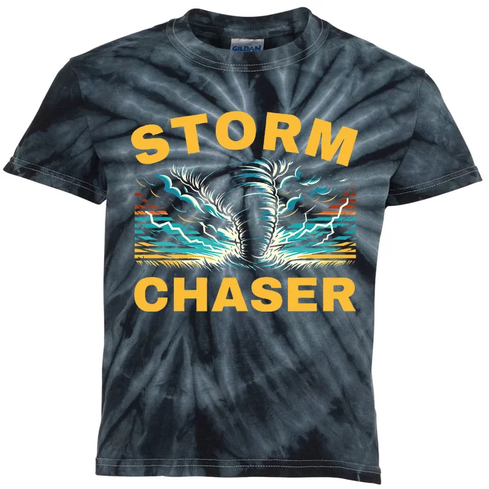 Future Storm Chaser Storm Chasing Tornado Meteorology Kids Tie-Dye T-Shirt