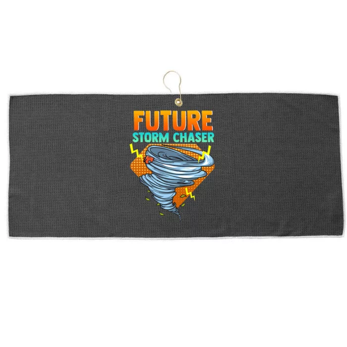 Future Storm Chaser Tornado Hurricane & Thunderstorms Large Microfiber Waffle Golf Towel