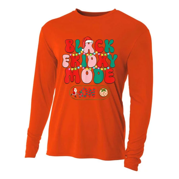 Friday Shopping Crew Mode On Christmas Black Shopping Family Cooling Performance Long Sleeve Crew