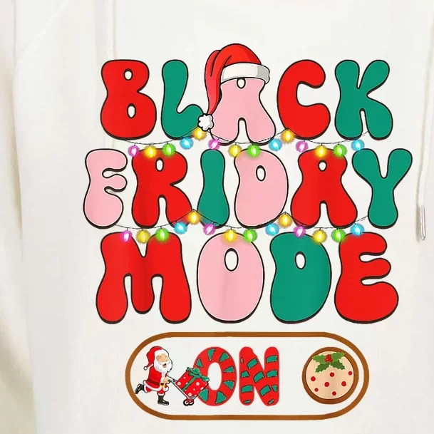 Friday Shopping Crew Mode On Christmas Black Shopping Family Womens Funnel Neck Pullover Hood