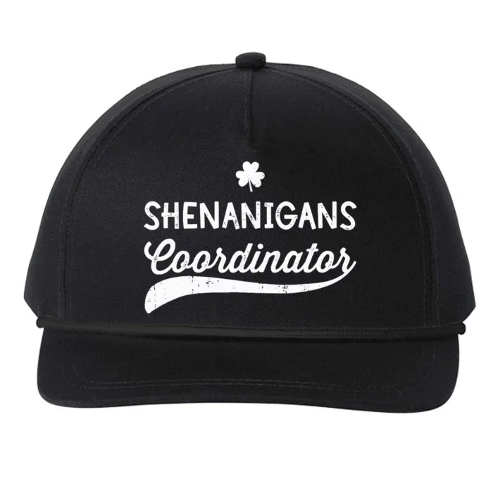 Funny Shenanigans Coordinator For St Patricks Day Outfit Snapback Five-Panel Rope Hat