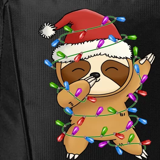 Funny Sloth Christmas Dabbing Cool Gift City Backpack