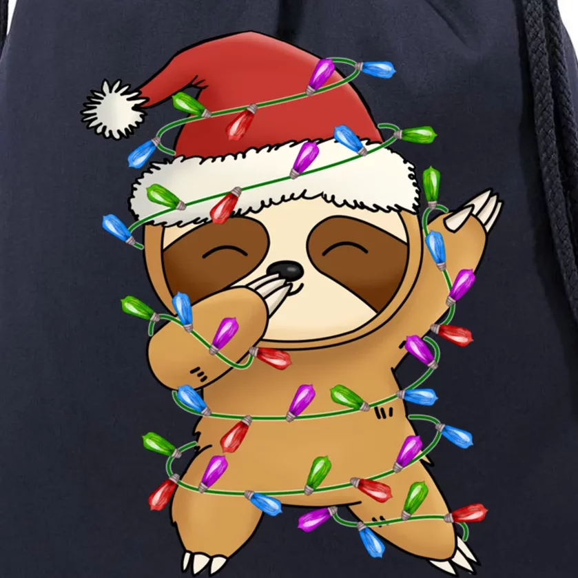 Funny Sloth Christmas Dabbing Cool Gift Drawstring Bag