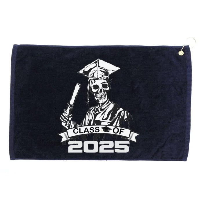 Funny Skeleton Class Of 2025 Senior Graduation 2025 Grommeted Golf Towel