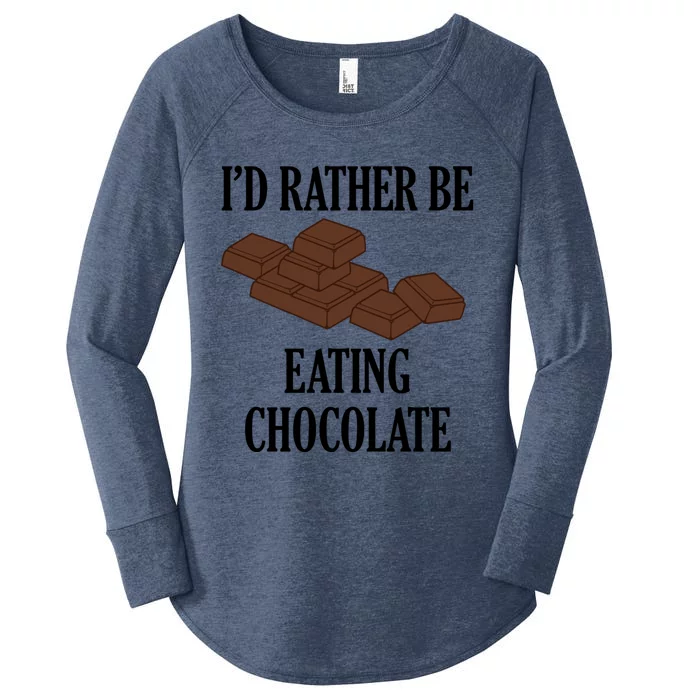 Funny Saying Chocolate Cocoa Chocolatier Cool Gift Women's Perfect Tri Tunic Long Sleeve Shirt