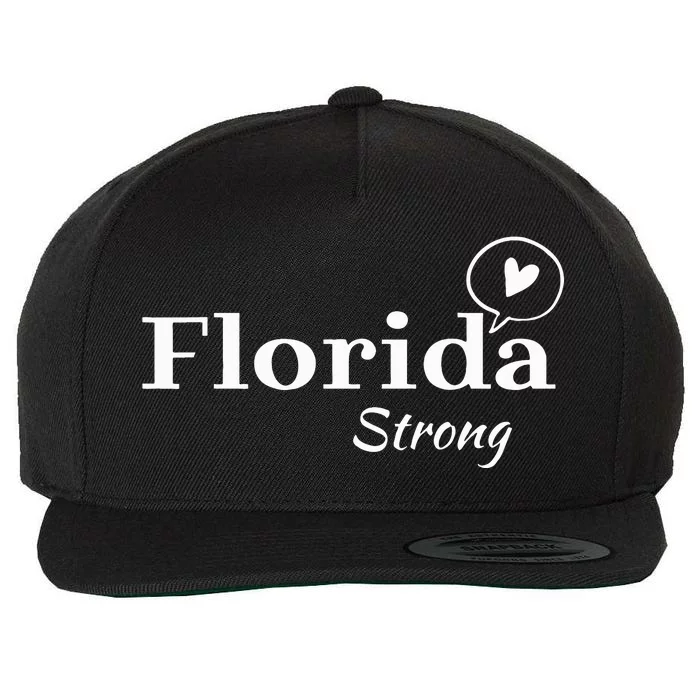 Florida Strong Community Strength Prayer Support Wool Snapback Cap