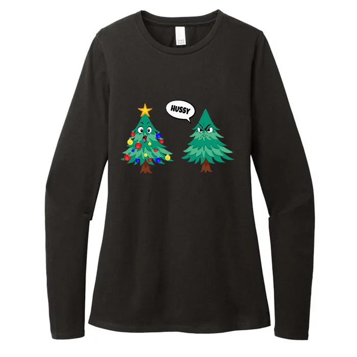 funny saying Christmas motifs Christmas tree Womens CVC Long Sleeve Shirt