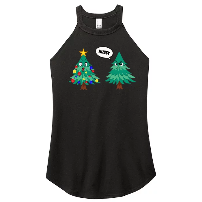 funny saying Christmas motifs Christmas tree Women’s Perfect Tri Rocker Tank