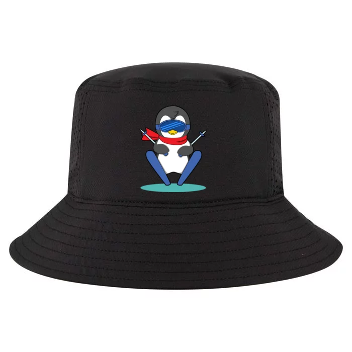 Funny Skiing Cute Penguin Gift For Fan Ski Cool Comfort Performance Bucket Hat