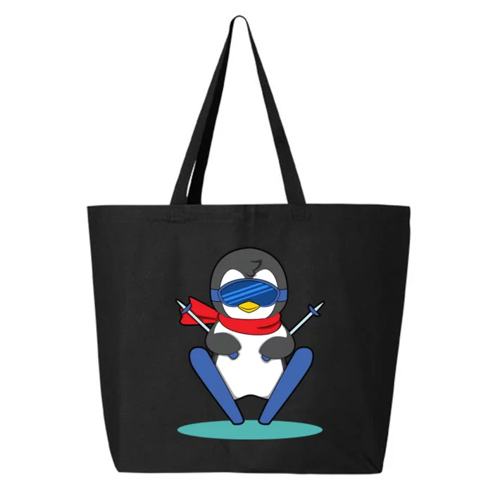 Funny Skiing Cute Penguin Gift For Fan Ski 25L Jumbo Tote