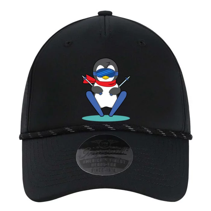 Funny Skiing Cute Penguin Gift For Fan Ski Performance The Dyno Cap