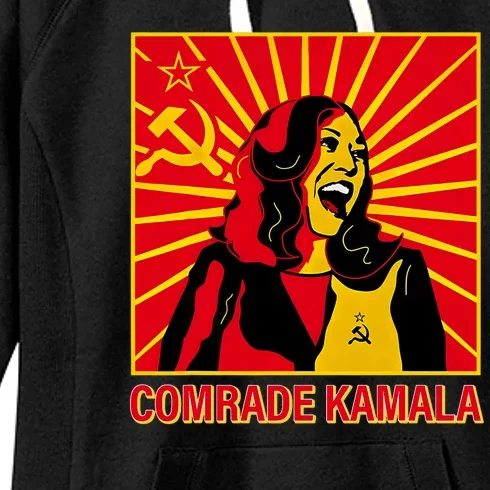 Fun Socialist Comrade Kamala Commie La Harris 2024 Kammunism Women's Fleece Hoodie