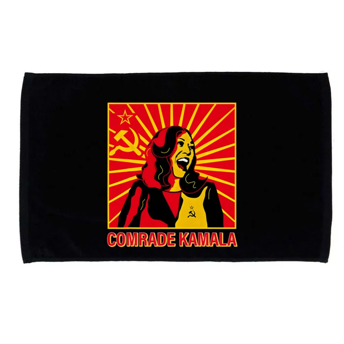 Fun Socialist Comrade Kamala Commie La Harris 2024 Kammunism Microfiber Hand Towel