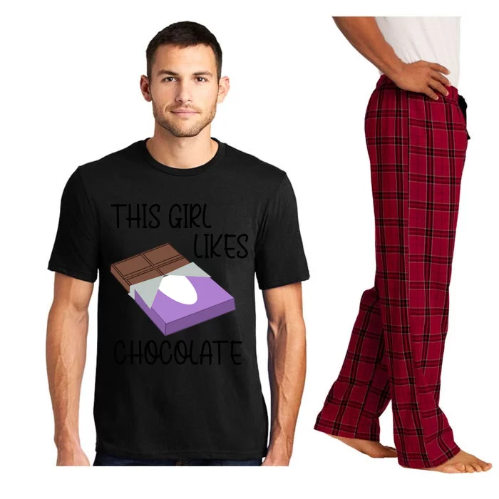 Funny Saying Chocolate Lover Eating Cocoa Gift Pajama Set