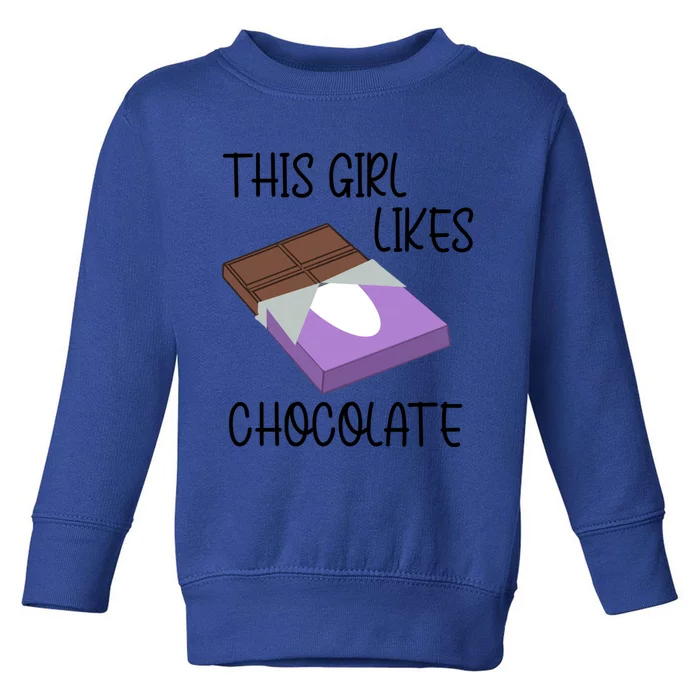 Funny Saying Chocolate Lover Eating Cocoa Gift Toddler Sweatshirt