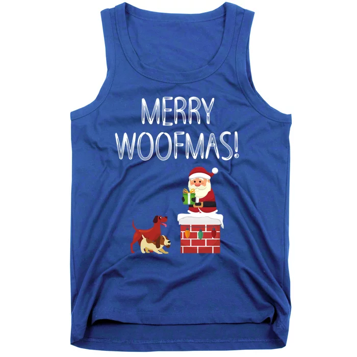 Funny Santa Claus Merry Woofmas Christmas Xmas Dog Lover Gift Tank Top