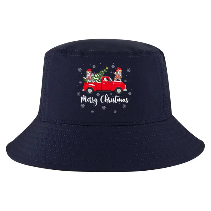 Funny Santa Claus Riding Red Truck Unicorn Christmas Gift Cool Comfort Performance Bucket Hat