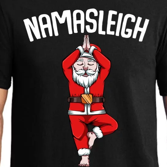 Funny Santa Claus Yoga Pose Namasleigh Namaste Christmas Great Gift Pajama Set