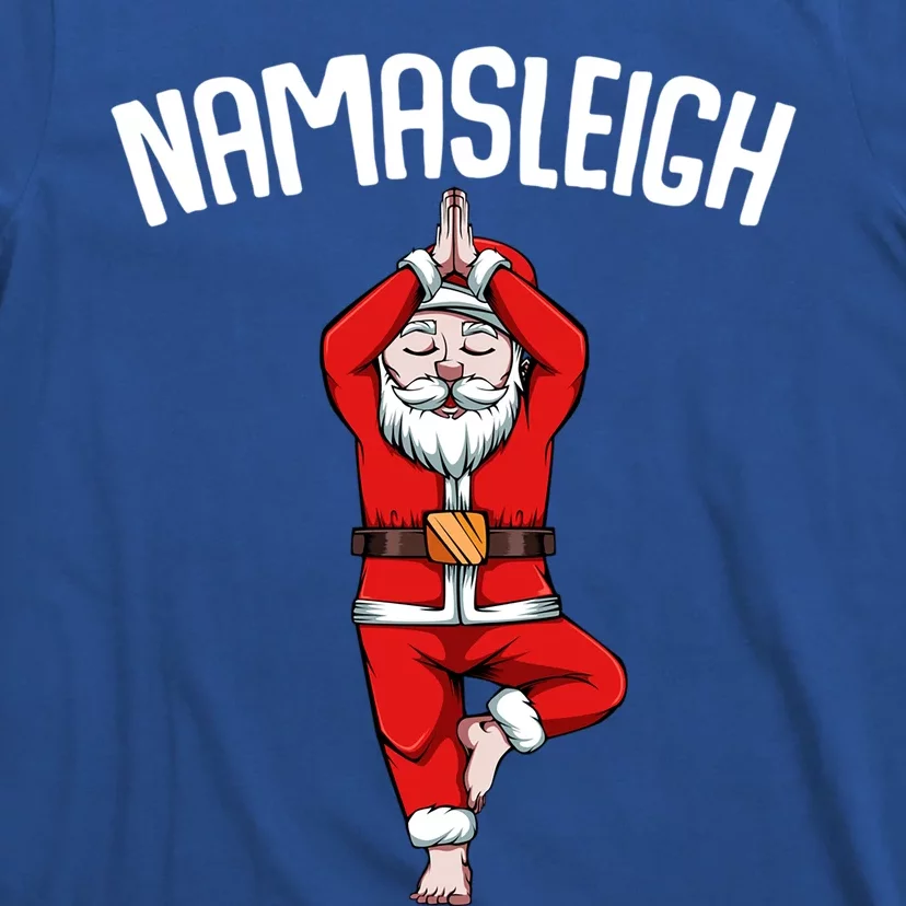 Funny Santa Claus Yoga Pose Namasleigh Namaste Christmas Great Gift T-Shirt