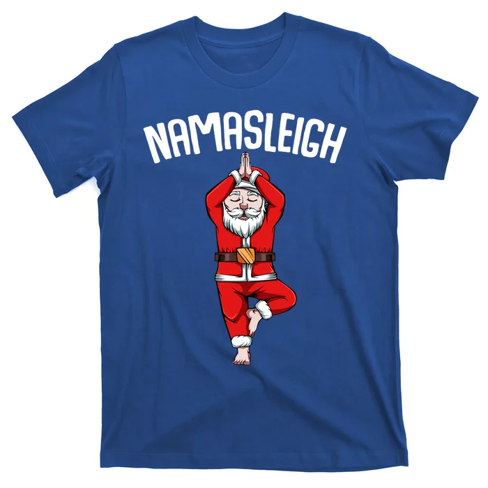 Funny Santa Claus Yoga Pose Namasleigh Namaste Christmas Great Gift T-Shirt