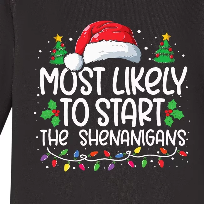 Festive Shenanigans Christmas Family Fun Baby Long Sleeve Bodysuit