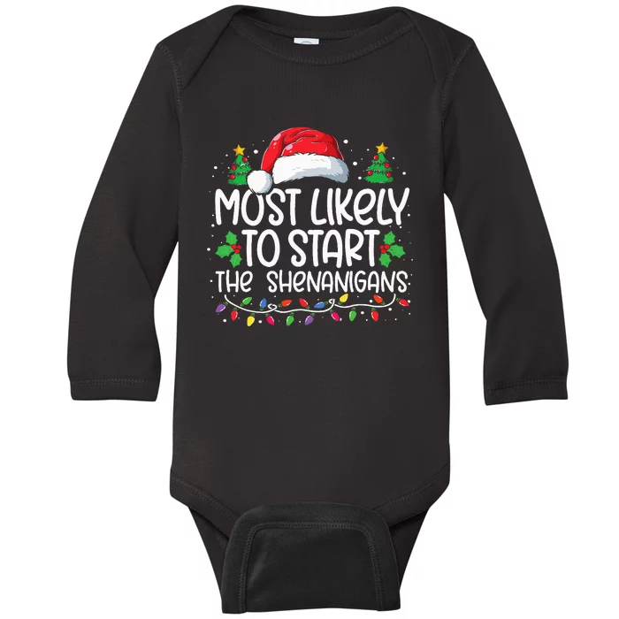 Festive Shenanigans Christmas Family Fun Baby Long Sleeve Bodysuit