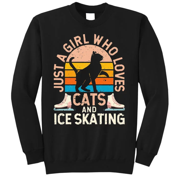 Figure Skater Cat Just A Girl Who Loves Cats And Ice Skating Sweatshirt