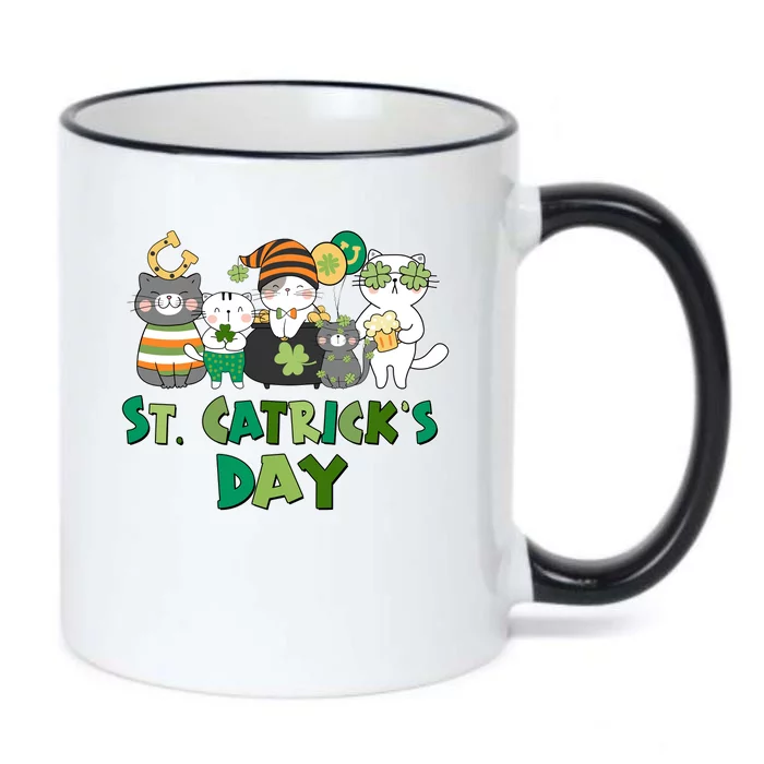 Funny St Catrick's Day St Patrick's Day Cats Black Color Changing Mug