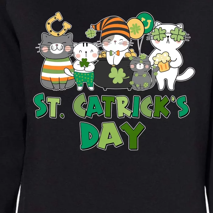 Funny St Catrick's Day St Patrick's Day Cats Womens California Wash Sweatshirt