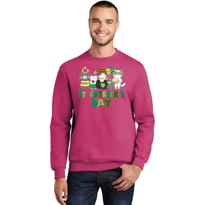 Funny St Catrick's Day St Patrick's Day Cats Sweatshirt