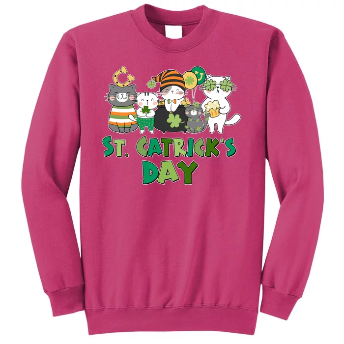 Funny St Catrick's Day St Patrick's Day Cats Sweatshirt