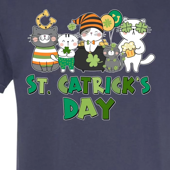 Funny St Catrick's Day St Patrick's Day Cats Garment-Dyed Heavyweight T-Shirt