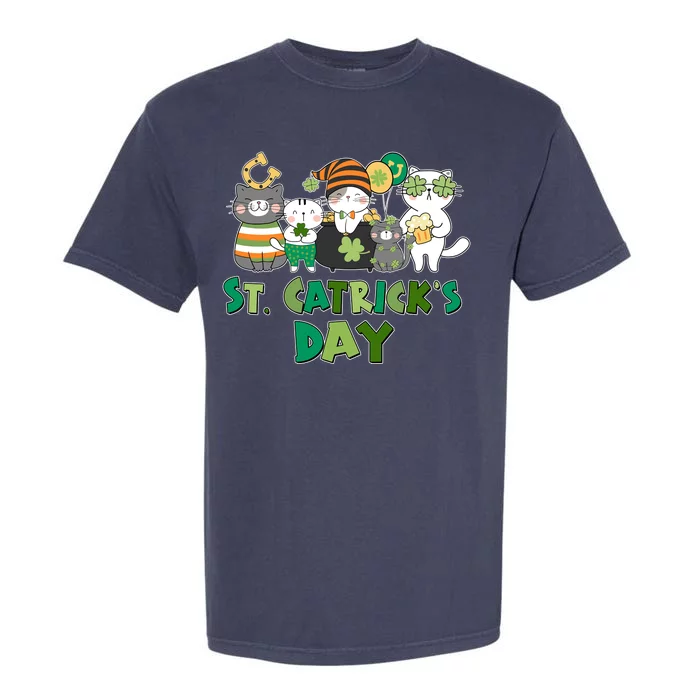 Funny St Catrick's Day St Patrick's Day Cats Garment-Dyed Heavyweight T-Shirt