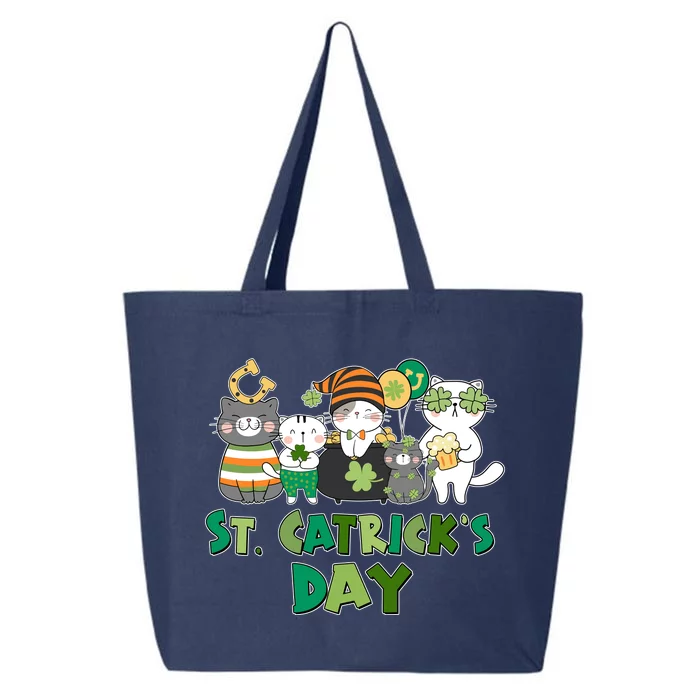 Funny St Catrick's Day St Patrick's Day Cats 25L Jumbo Tote