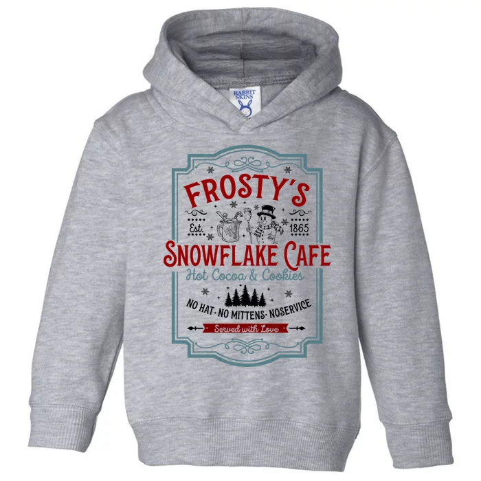 FrostyS Snowflake Cafe With Hot Cocoa And Cookies Christmas Toddler Hoodie