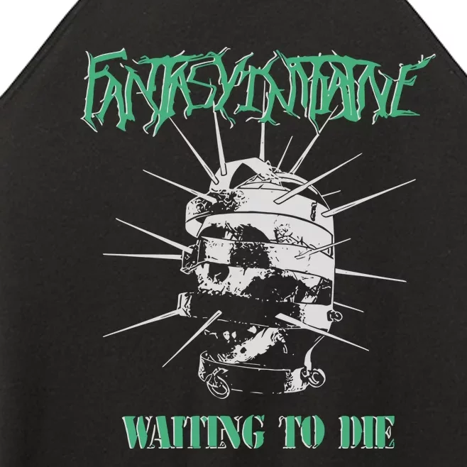 Fantasyinitiative Skull Cage Waiting To Die Women’s Perfect Tri Rocker Tank