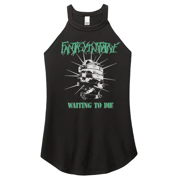 Fantasyinitiative Skull Cage Waiting To Die Women’s Perfect Tri Rocker Tank