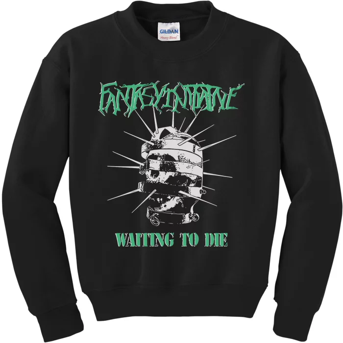 Fantasyinitiative Skull Cage Waiting To Die Kids Sweatshirt