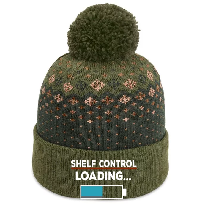 Funny Shelf Control Loading Booktrovert Bookalohic Librarian Gift The Baniff Cuffed Pom Beanie