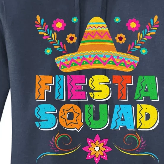 Fiesta Squad Cinco De Mayo Family Matching Mexican Sombrero Women's Pullover Hoodie