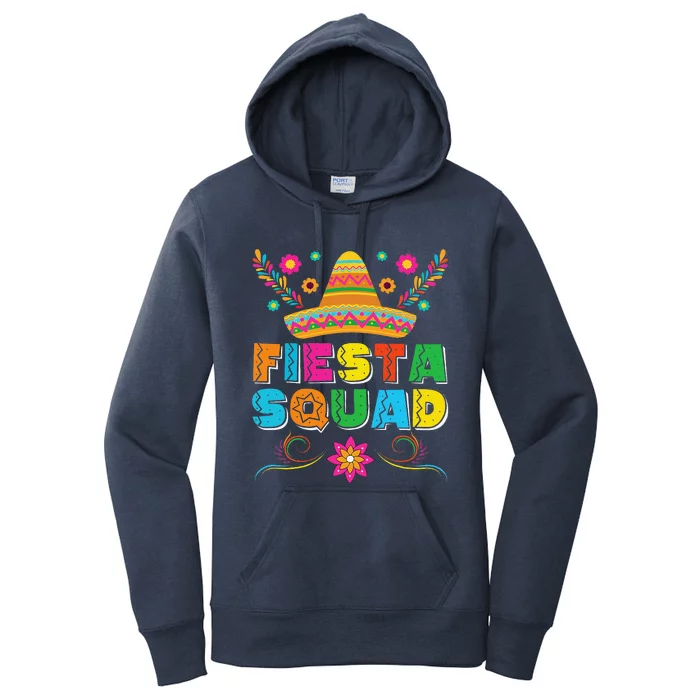 Fiesta Squad Cinco De Mayo Family Matching Mexican Sombrero Women's Pullover Hoodie