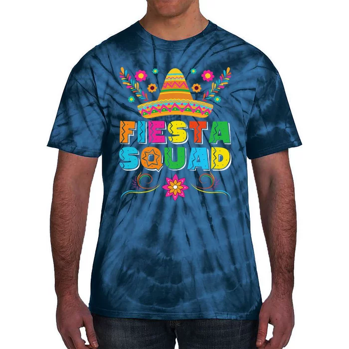 Fiesta Squad Cinco De Mayo Family Matching Mexican Sombrero Tie-Dye T-Shirt