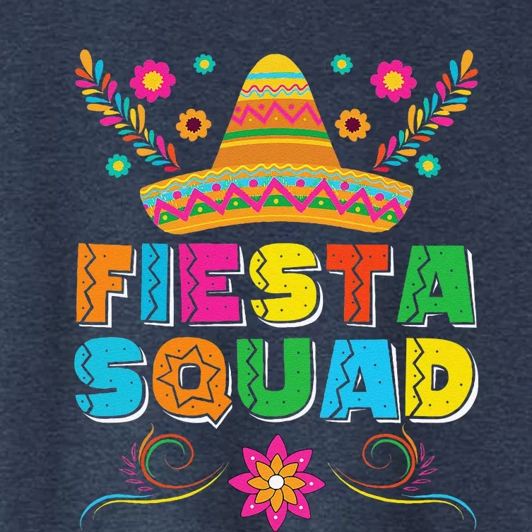 Fiesta Squad Cinco De Mayo Family Matching Mexican Sombrero Women's Crop Top Tee