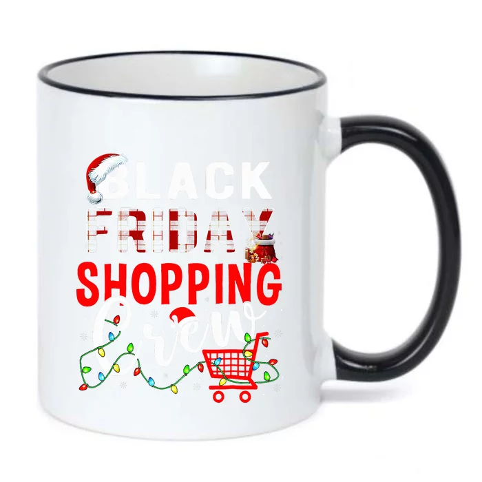 Friday Shopping Crew Xmas Lights Black Shopping Family Black Color Changing Mug