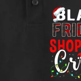 Friday Shopping Crew Xmas Lights Black Shopping Family Dry Zone Grid Performance Polo