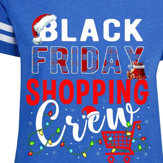 Friday Shopping Crew Xmas Lights Black Shopping Family Enza Ladies Jersey Football T-Shirt