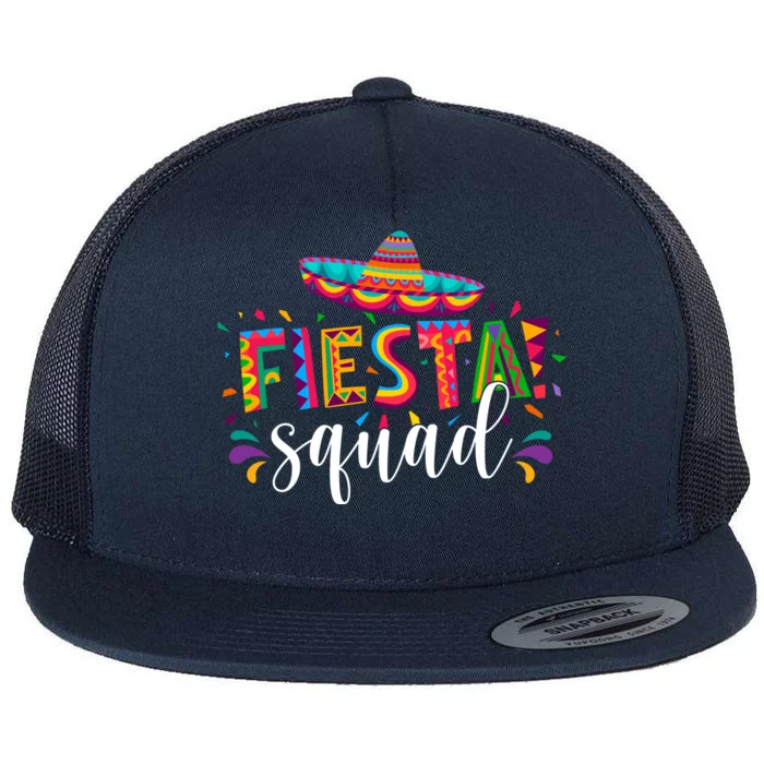 Fiesta Squad Cinco De Mayo Party Flat Bill Trucker Hat