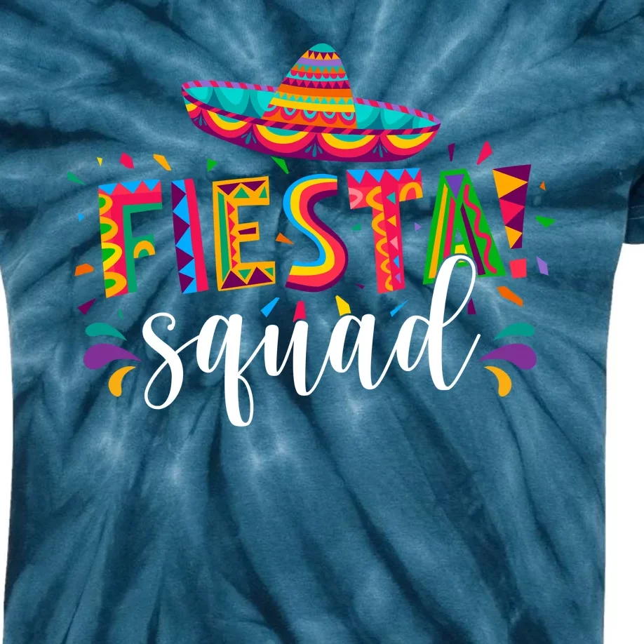 Fiesta Squad Cinco De Mayo Party Kids Tie-Dye T-Shirt