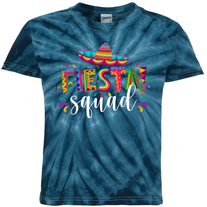 Fiesta Squad Cinco De Mayo Party Kids Tie-Dye T-Shirt