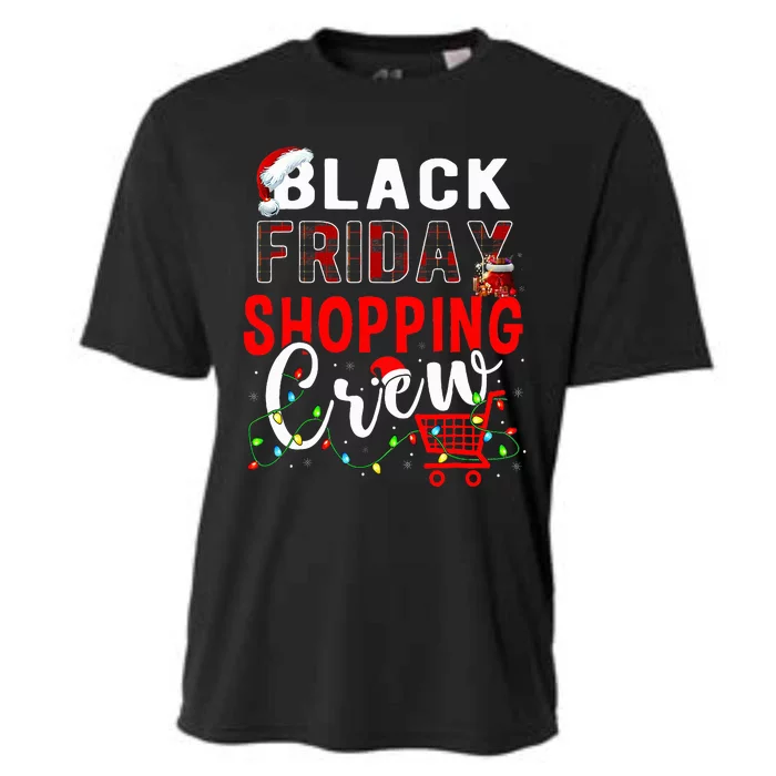 Friday Shopping Crew Xmas Lights Black Shopping Family Cooling Performance Crew T-Shirt